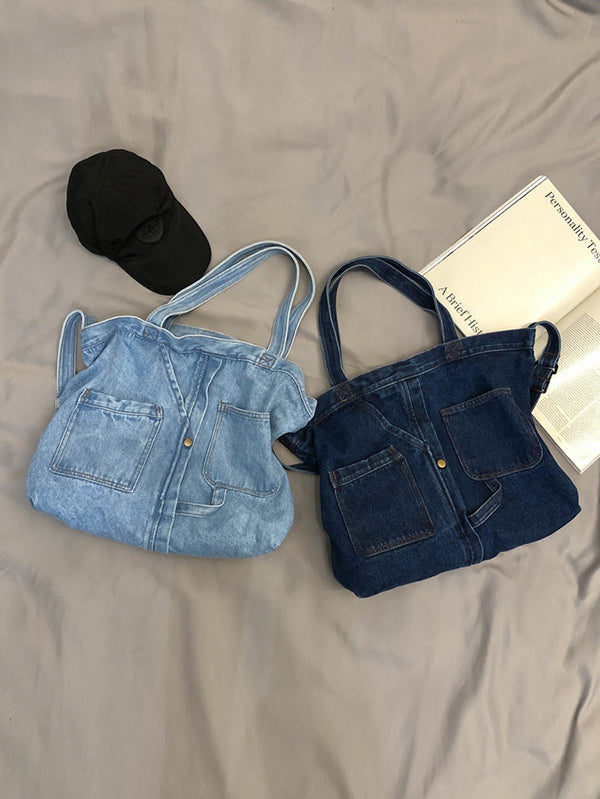 Iris | Casual Denim Tas in Effen Kleur