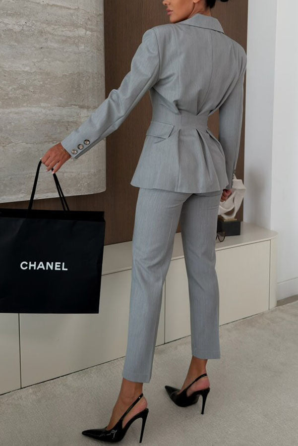Severine | Elegante Blazer met Geplooide Zoom