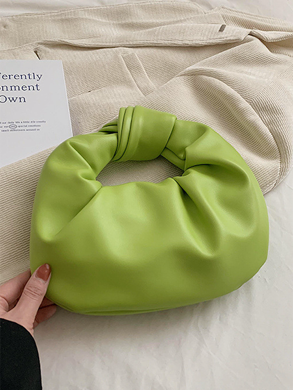 Elodie | Geplooide Strikdetail Handtas in Effen Kleur