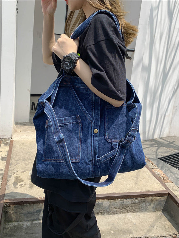 Iris | Casual Denim Tas in Effen Kleur