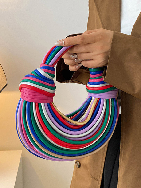 Colette | Geometrische Rits Handtas in Contrastkleur