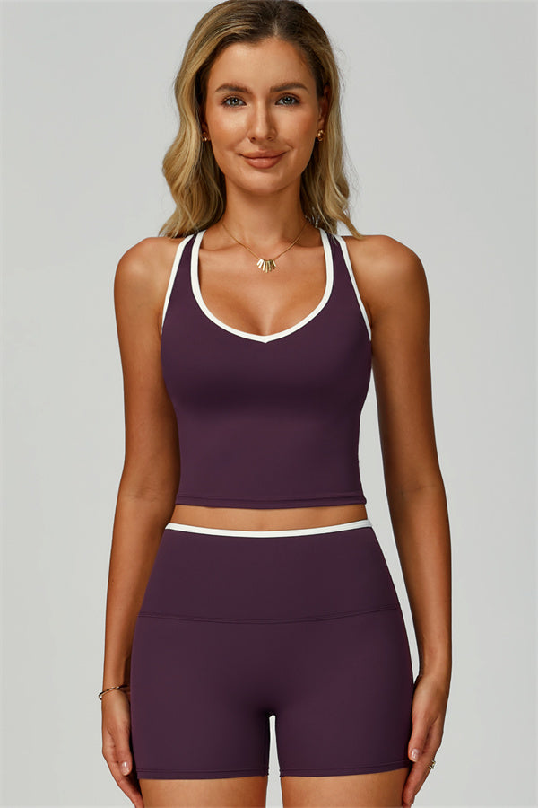 Nova | Sport tanktop met uitgesneden schterkant