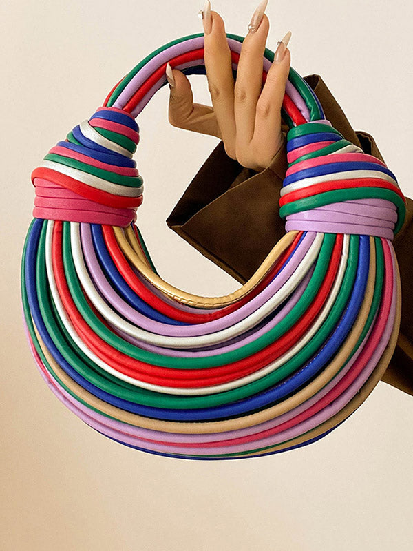 Colette | Geometrische Rits Handtas in Contrastkleur