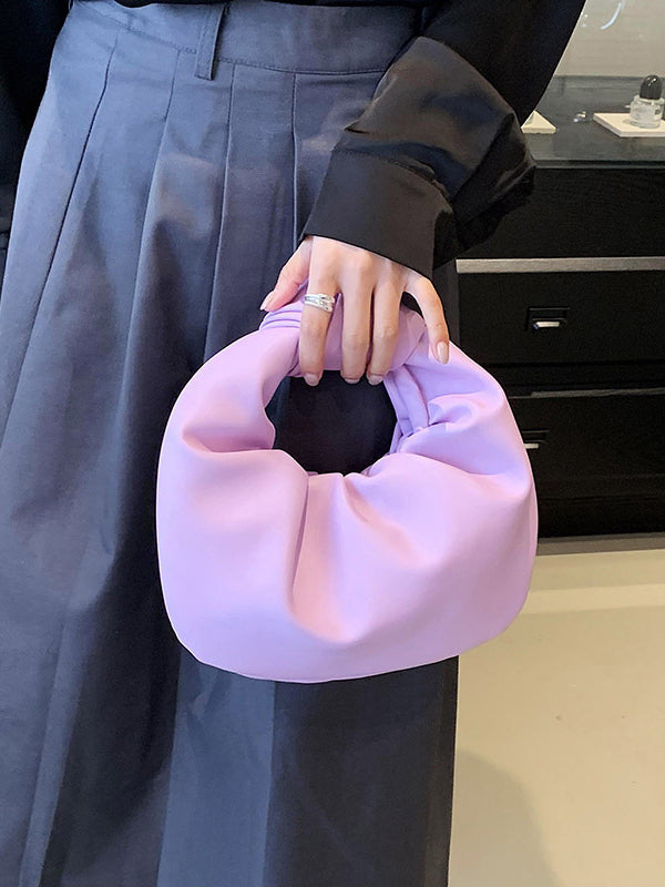 Elodie | Geplooide Strikdetail Handtas in Effen Kleur