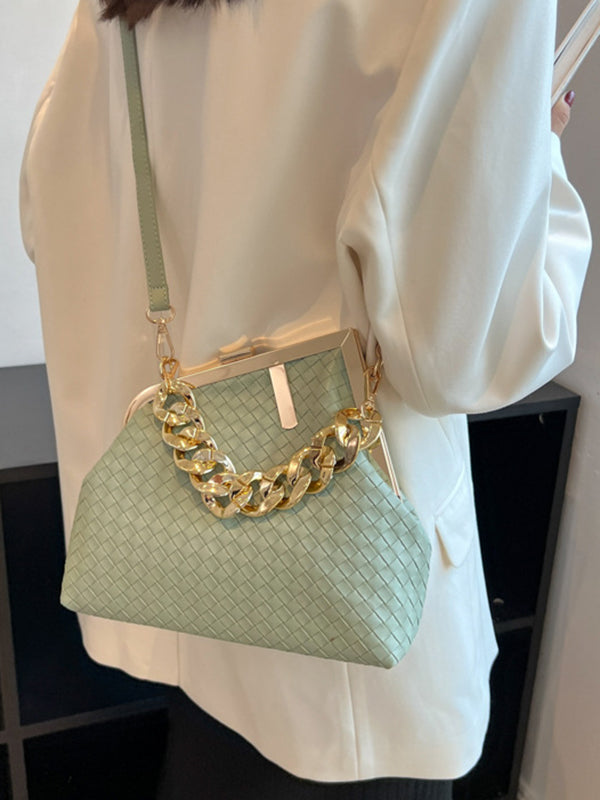 Odette | Geometrische Handtas met Ketting