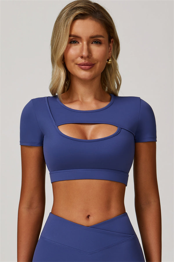 Lara | Tweedelige sportset met cut-out T-shirt