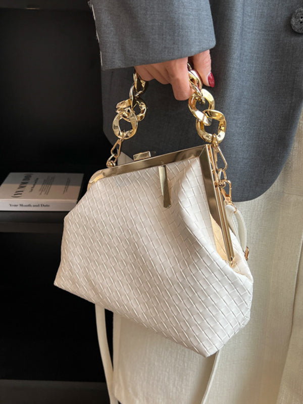 Odette | Geometrische Handtas met Ketting