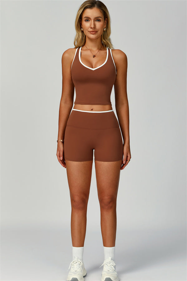 Nova | Sport tanktop met uitgesneden schterkant
