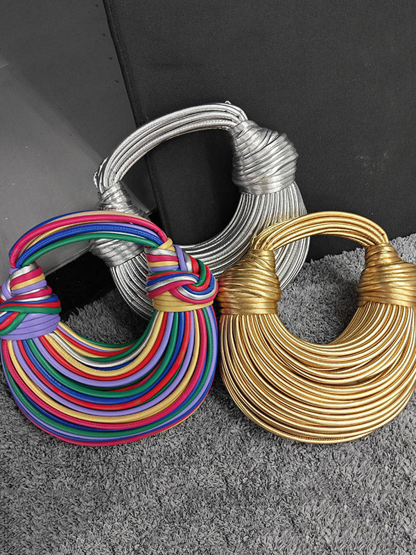 Colette | Geometrische Rits Handtas in Contrastkleur