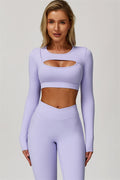 Lies | Tweedelige sportset met longsleeve cut-out top