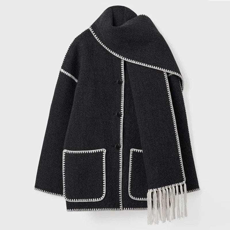 Odile | Lange Cardigan met Sjaal