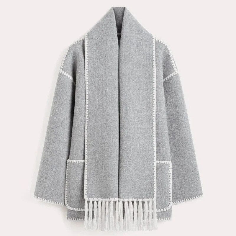 Odile | Lange Cardigan met Sjaal