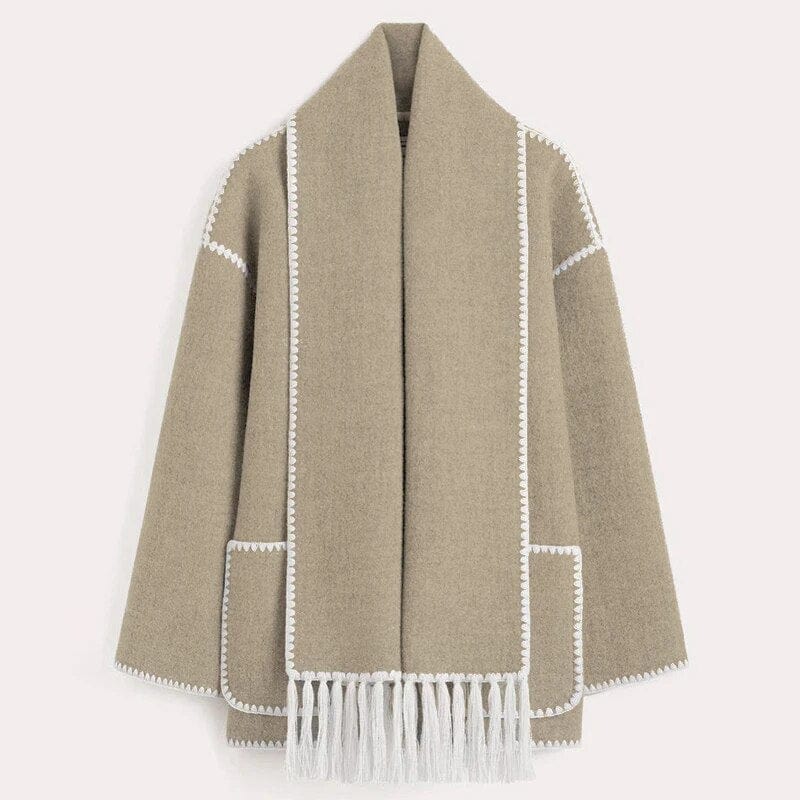 Odile | Lange Cardigan met Sjaal