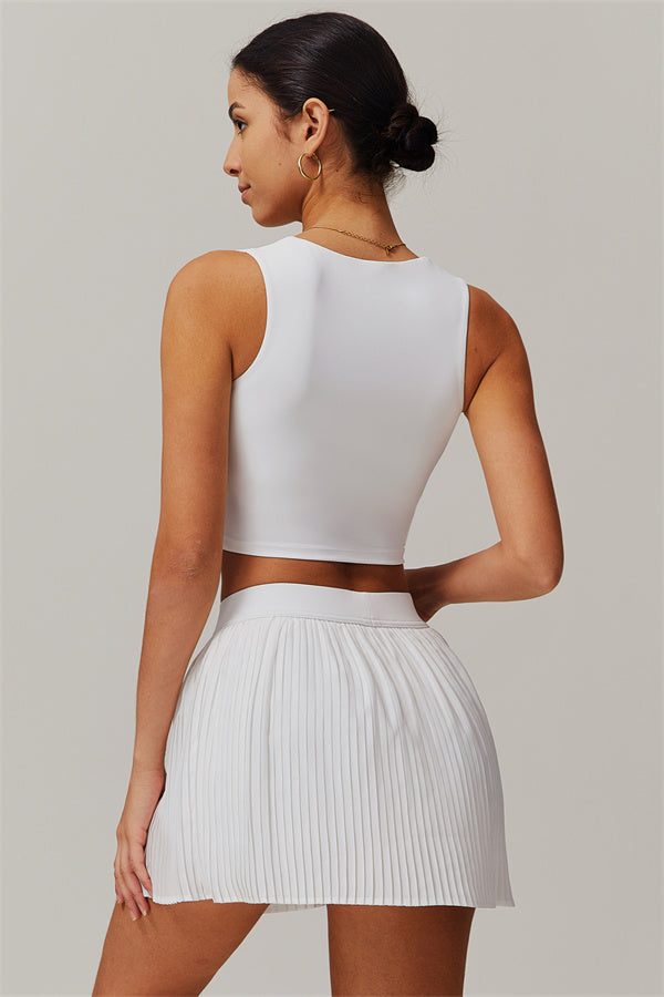 Margaux | Crop Top met Plooirok 2-Delige Set