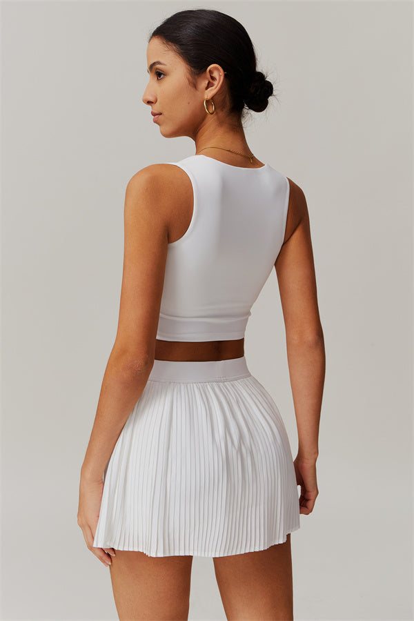 Margaux | Crop Top met Plooirok 2-Delige Set