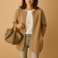 Lena | Lange Cardigan met Knoopsluiting