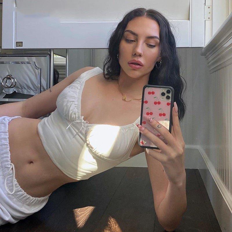 Hazel | Ruched milkmaid top