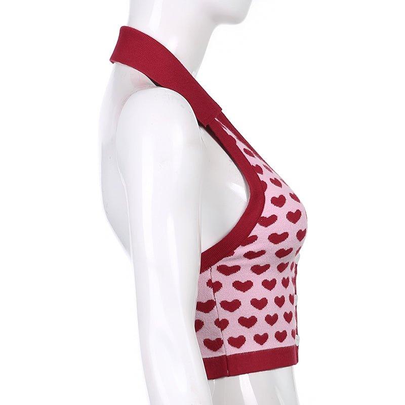 Coeur | Hartjesprint gebreide top