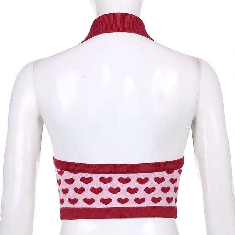 Coeur | Hartjesprint gebreide top