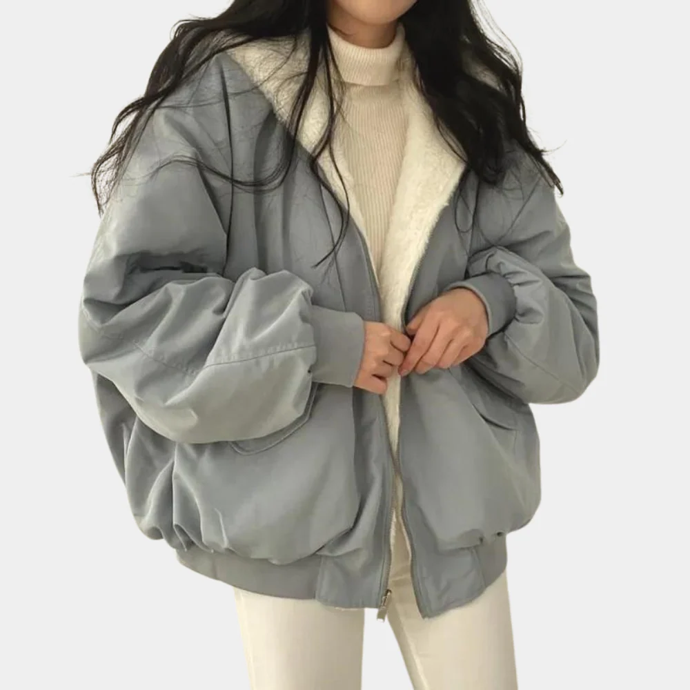 Sanne | Fleece Gevoerde Winterjas met Capuchon
