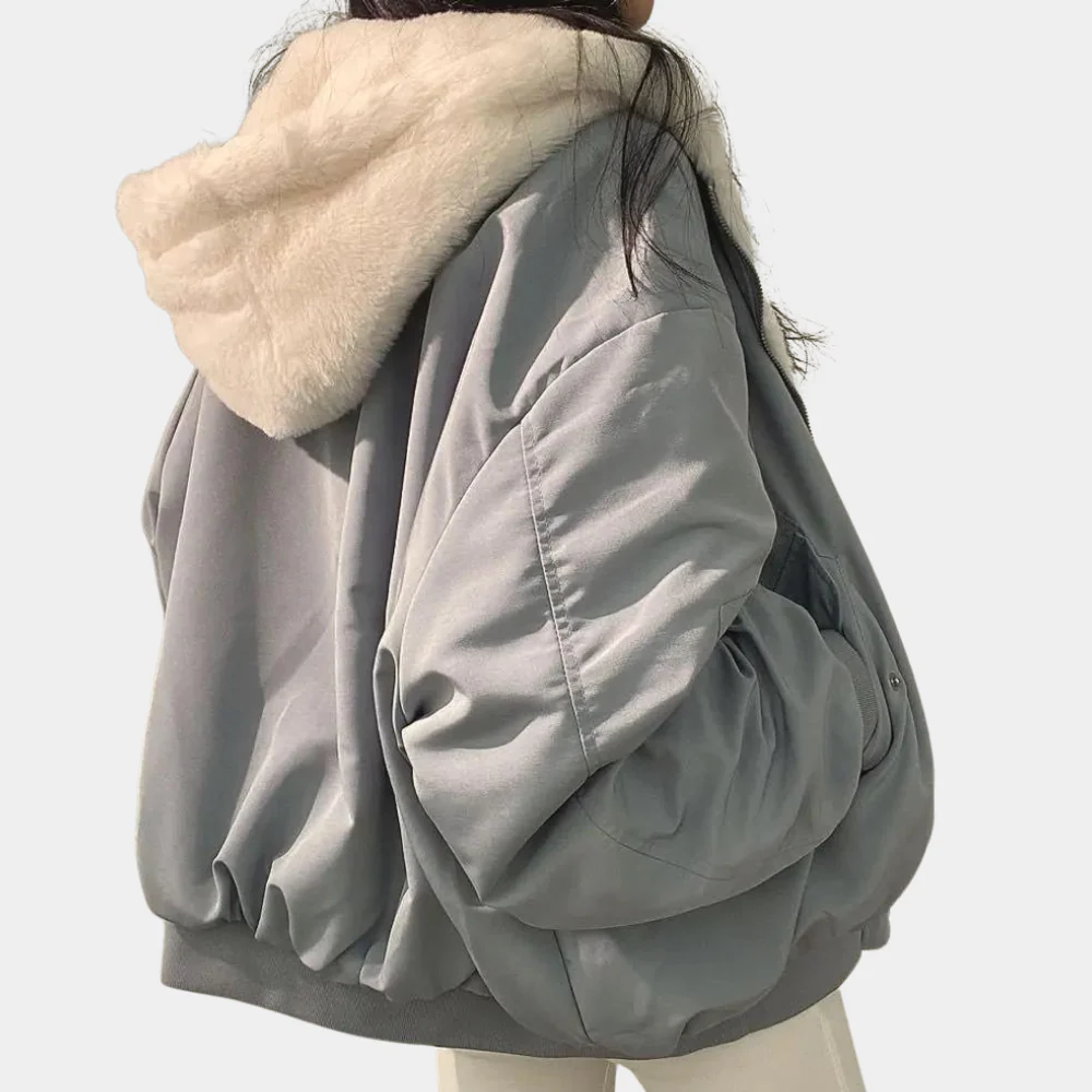 Sanne | Fleece Gevoerde Winterjas met Capuchon