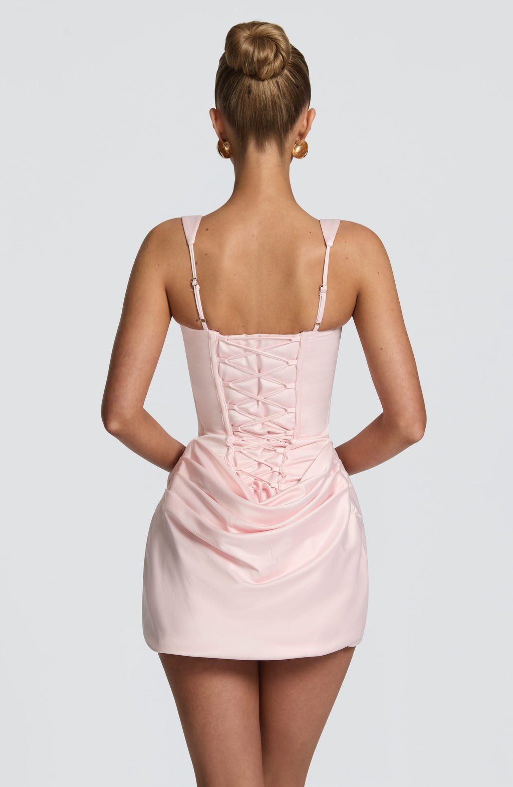 Carmen | Mini jurk met gestructureerd crêpe lijfje