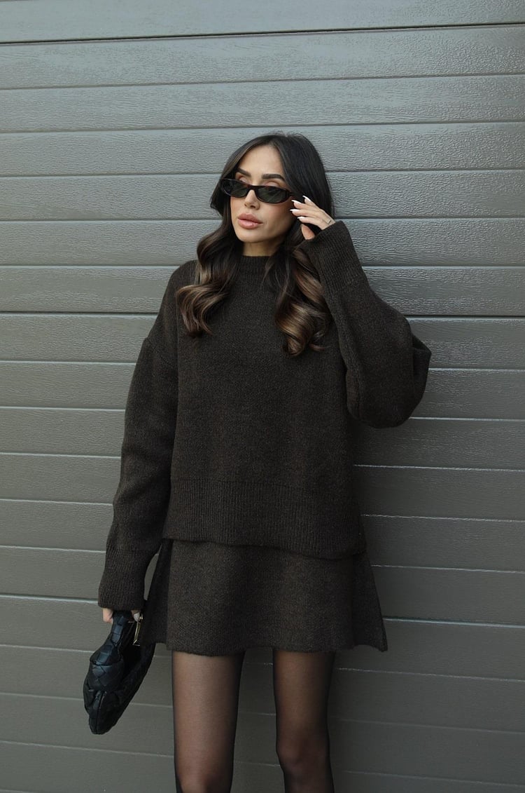 Astrid | Herfstset met rok en trui
