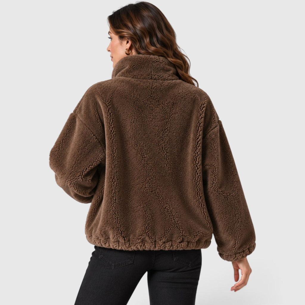 Ninthe | Fleece Jas met Warme Staande Kraag en Volledige Rits