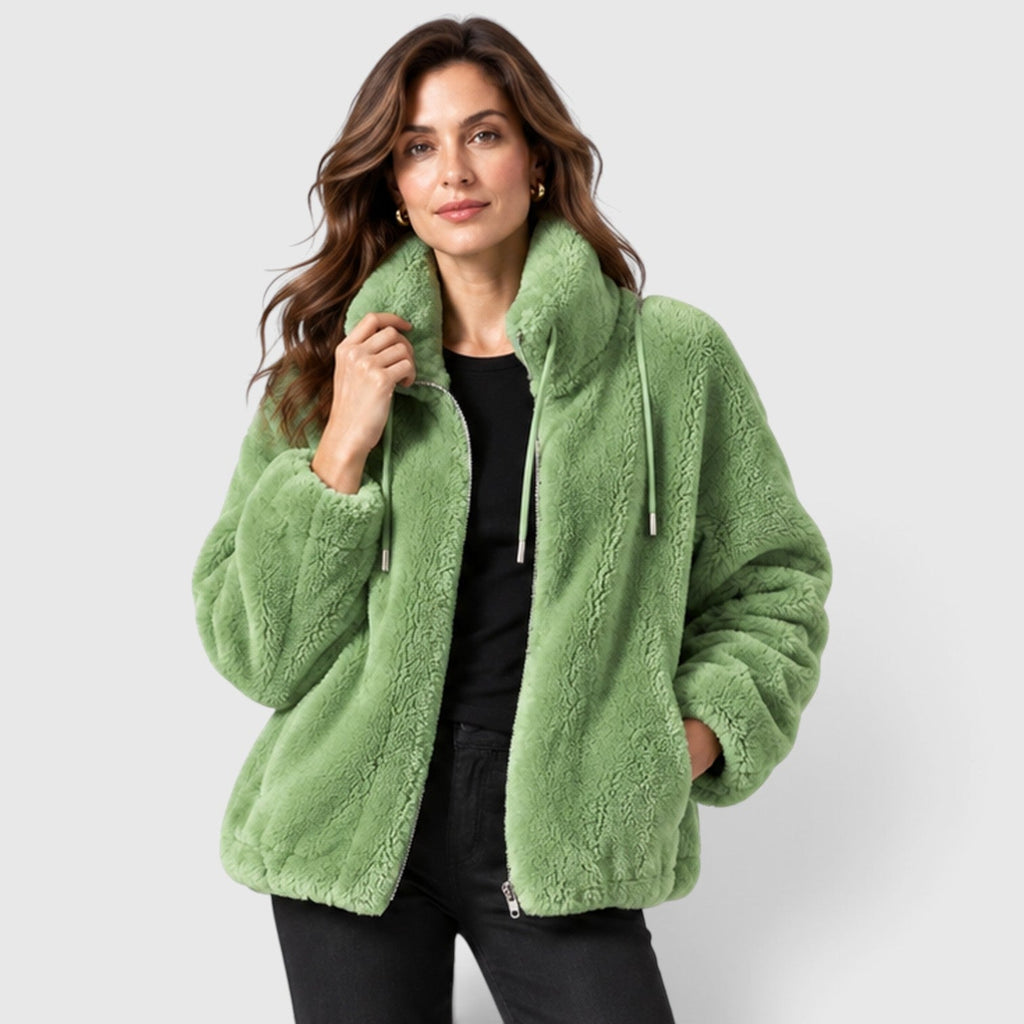 Ninthe | Fleece Jas met Warme Staande Kraag en Volledige Rits