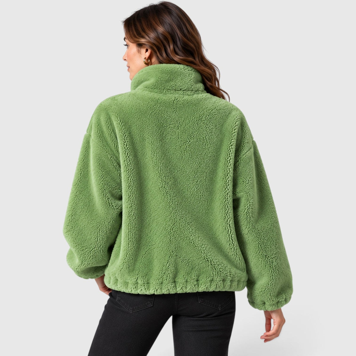 Ninthe | Fleece Jas met Warme Staande Kraag en Volledige Rits