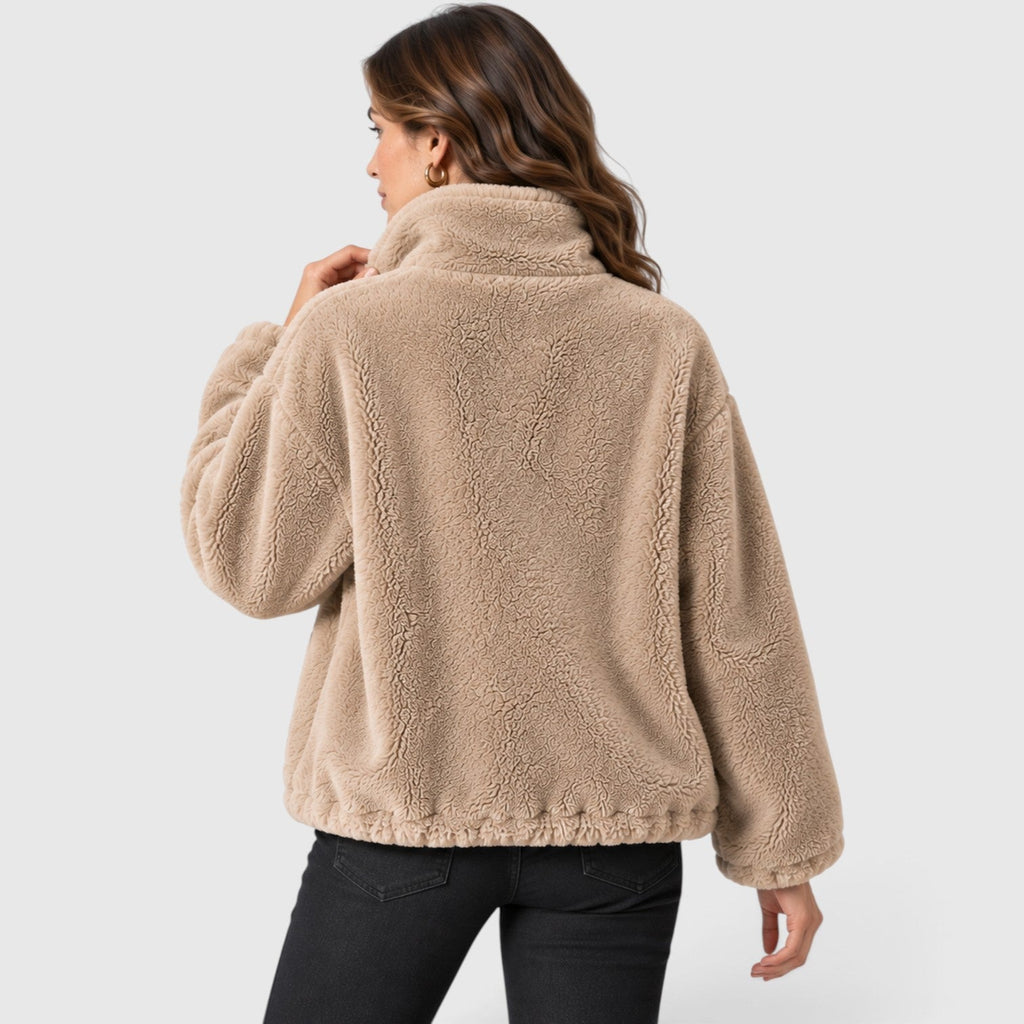 Ninthe | Fleece Jas met Warme Staande Kraag en Volledige Rits