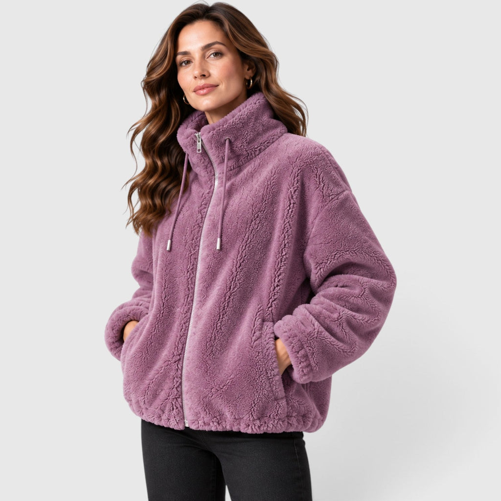 Ninthe | Fleece Jas met Warme Staande Kraag en Volledige Rits
