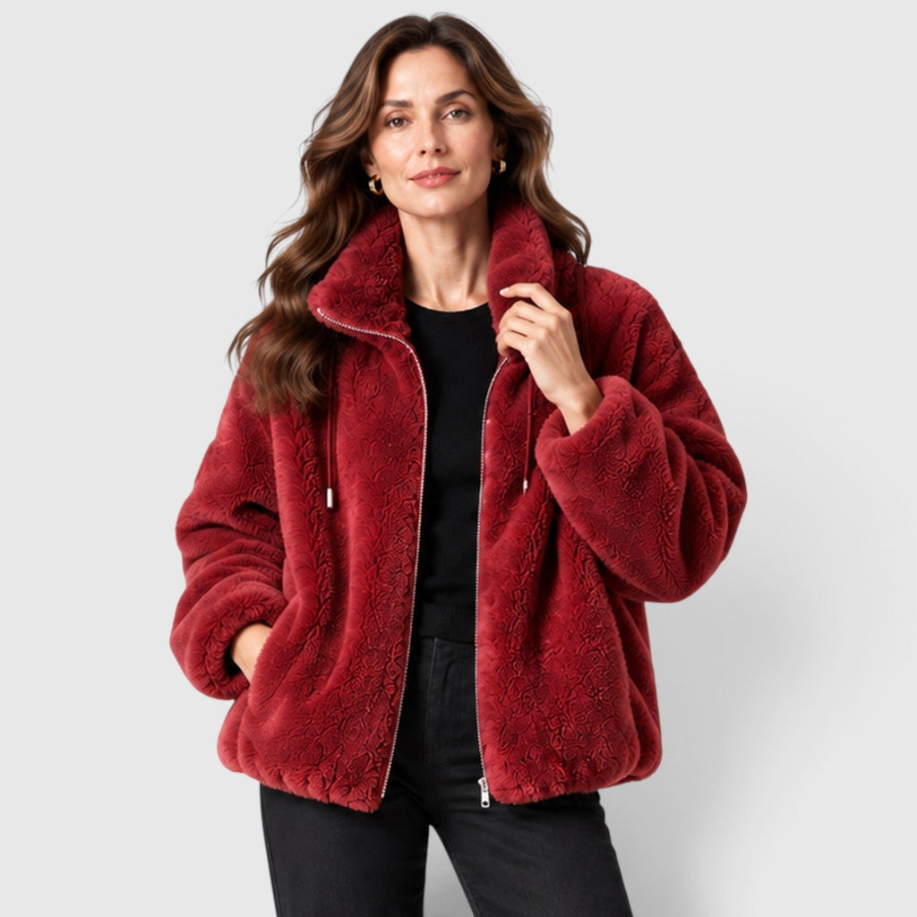 Ninthe | Fleece Jas met Warme Staande Kraag en Volledige Rits