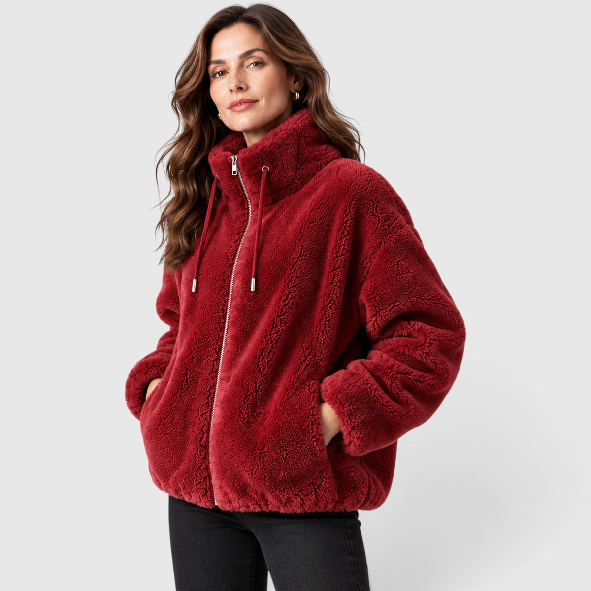Ninthe | Fleece Jas met Warme Staande Kraag en Volledige Rits