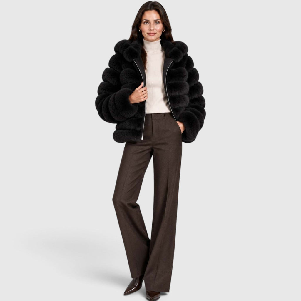Sanne | Pluche Gevoerde Winterjas