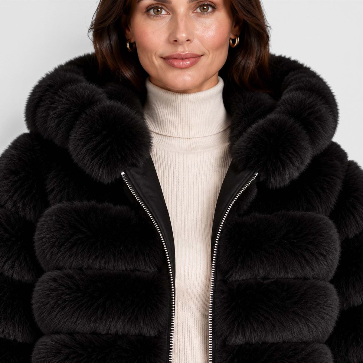 Sanne | Pluche Gevoerde Winterjas