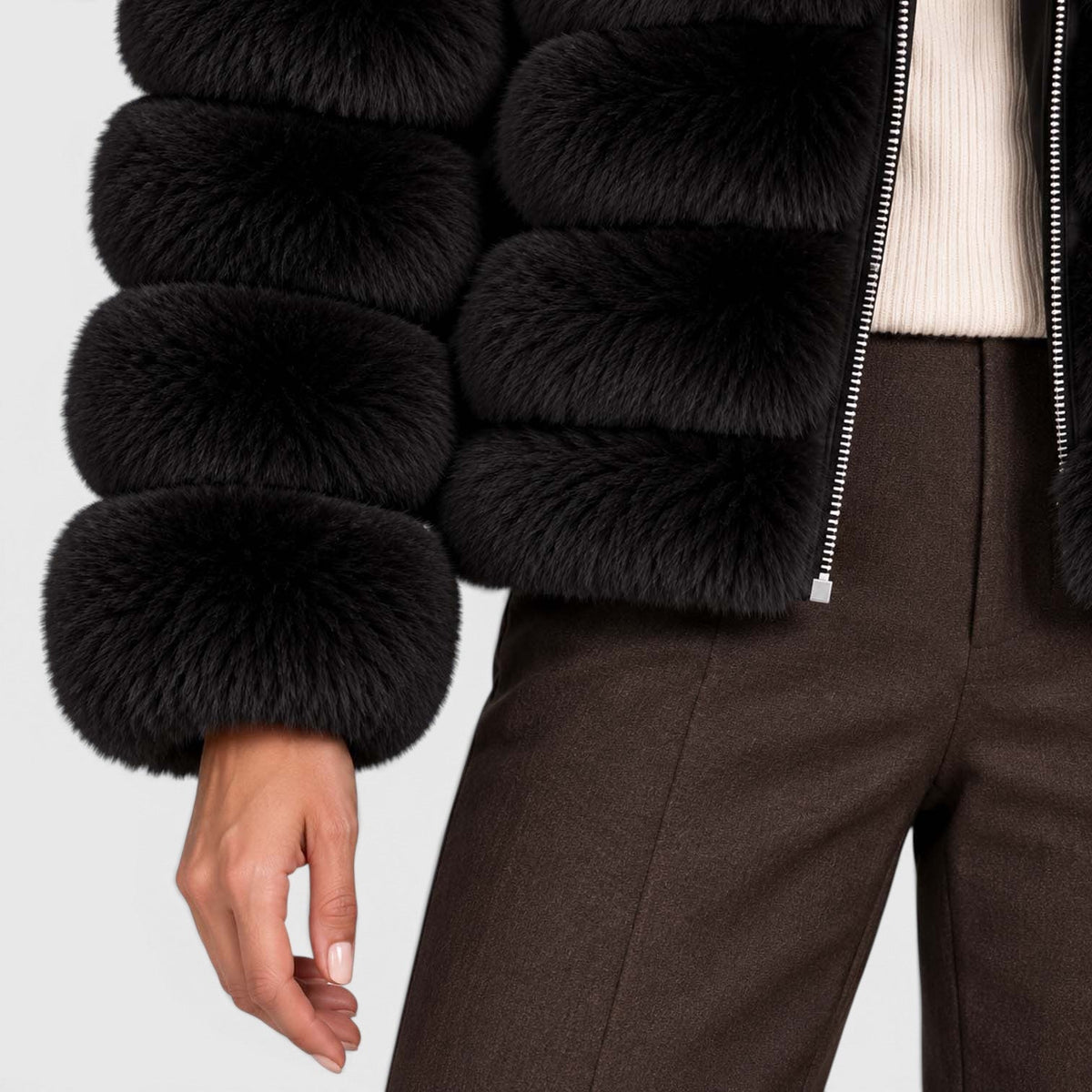 Sanne | Pluche Gevoerde Winterjas