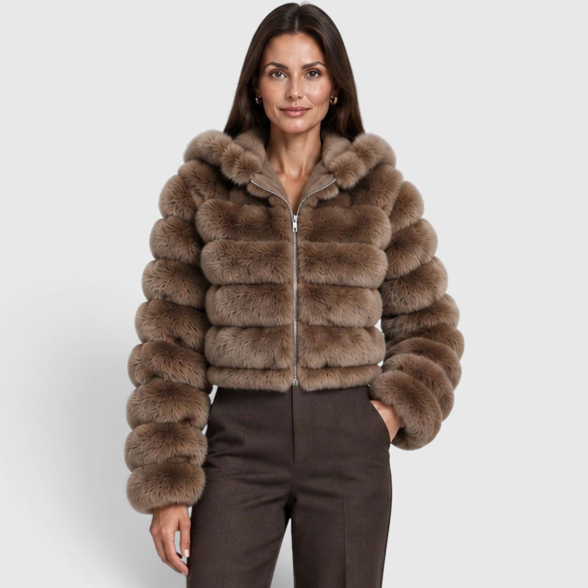 Sanne | Pluche Gevoerde Winterjas