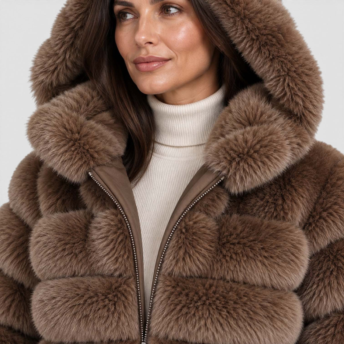Sanne | Pluche Gevoerde Winterjas