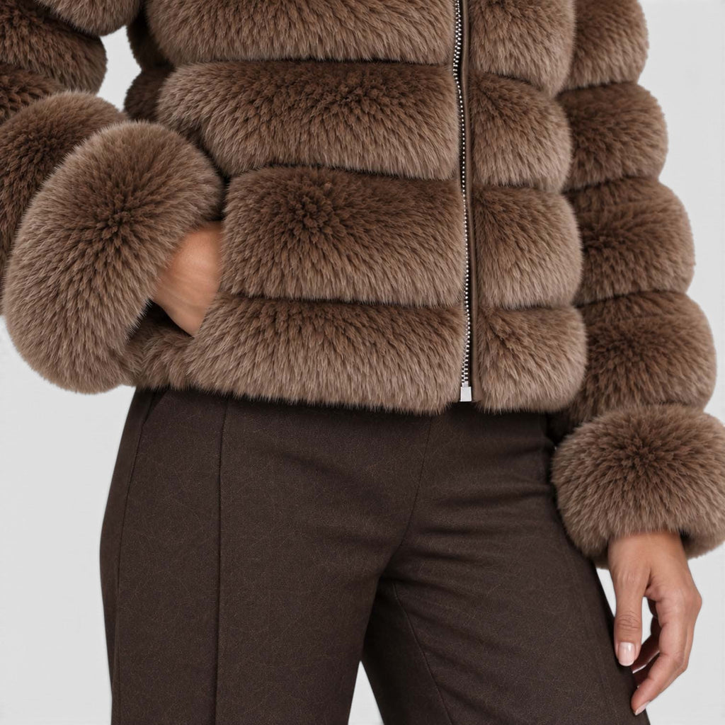 Sanne | Pluche Gevoerde Winterjas