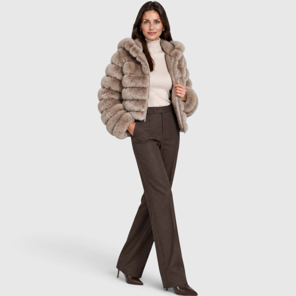 Sanne | Pluche Gevoerde Winterjas