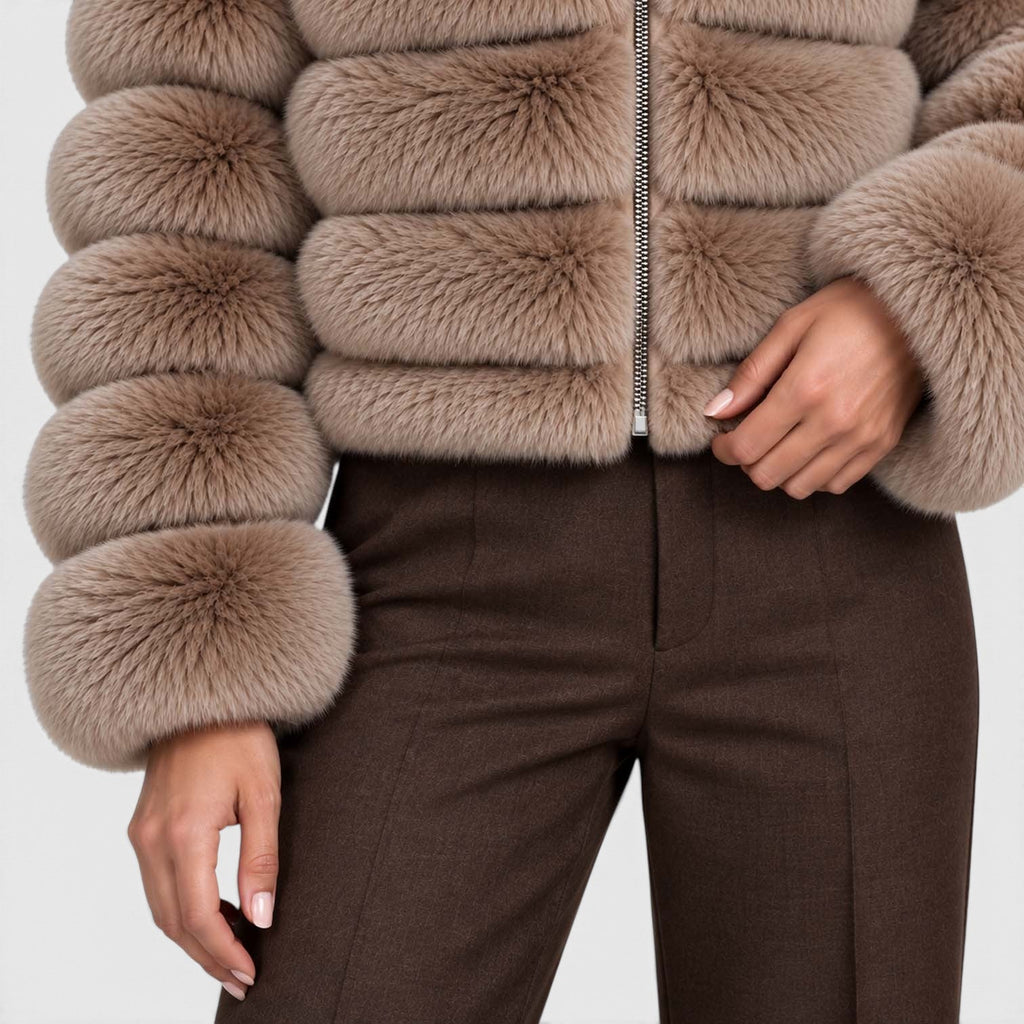 Sanne | Pluche Gevoerde Winterjas