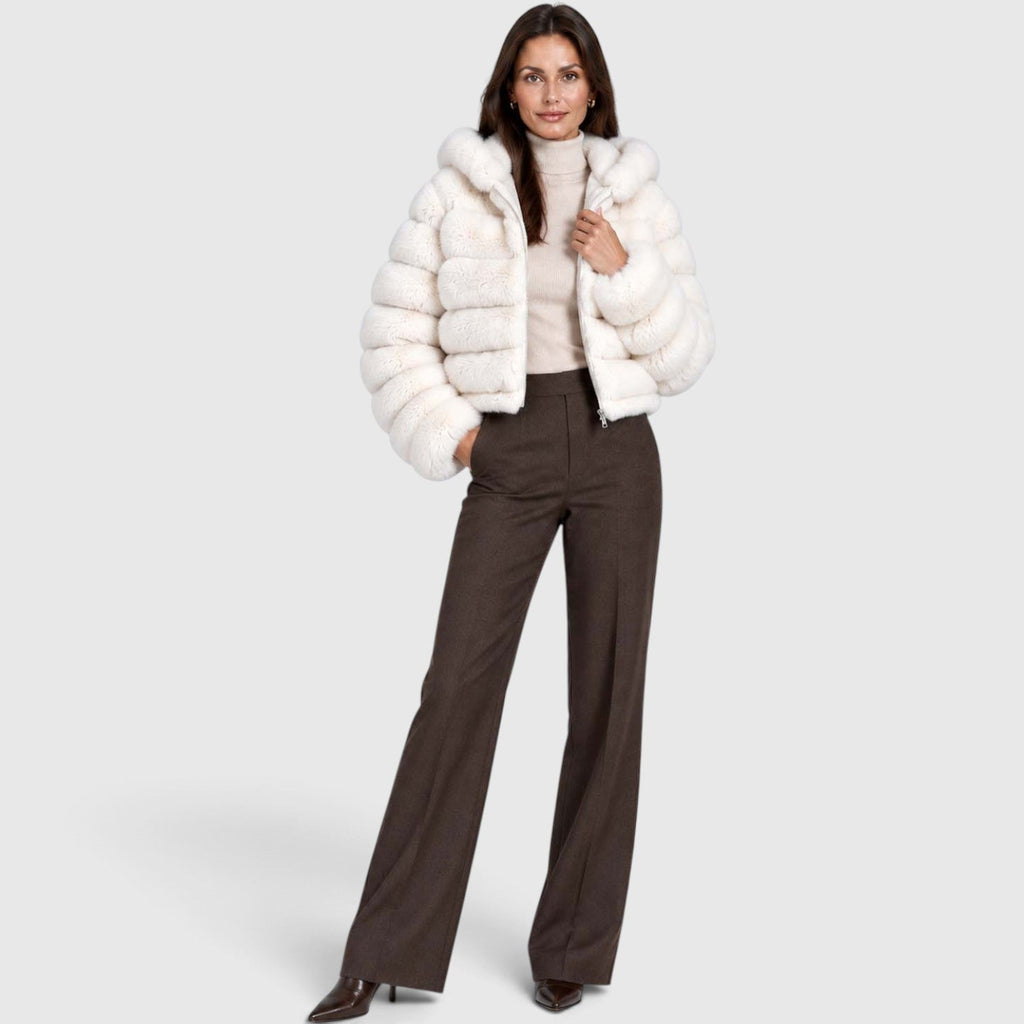 Sanne | Pluche Gevoerde Winterjas