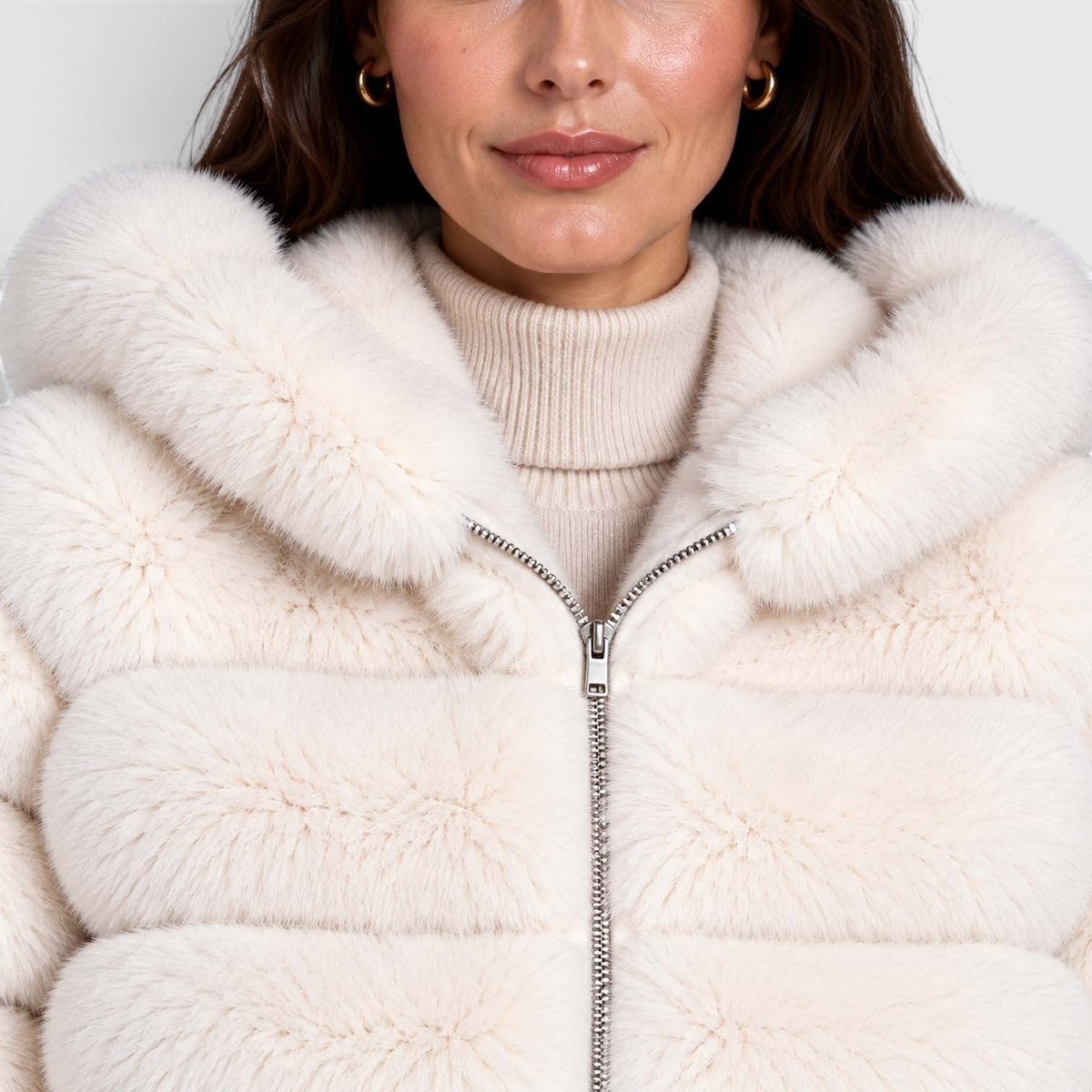 Sanne | Pluche Gevoerde Winterjas