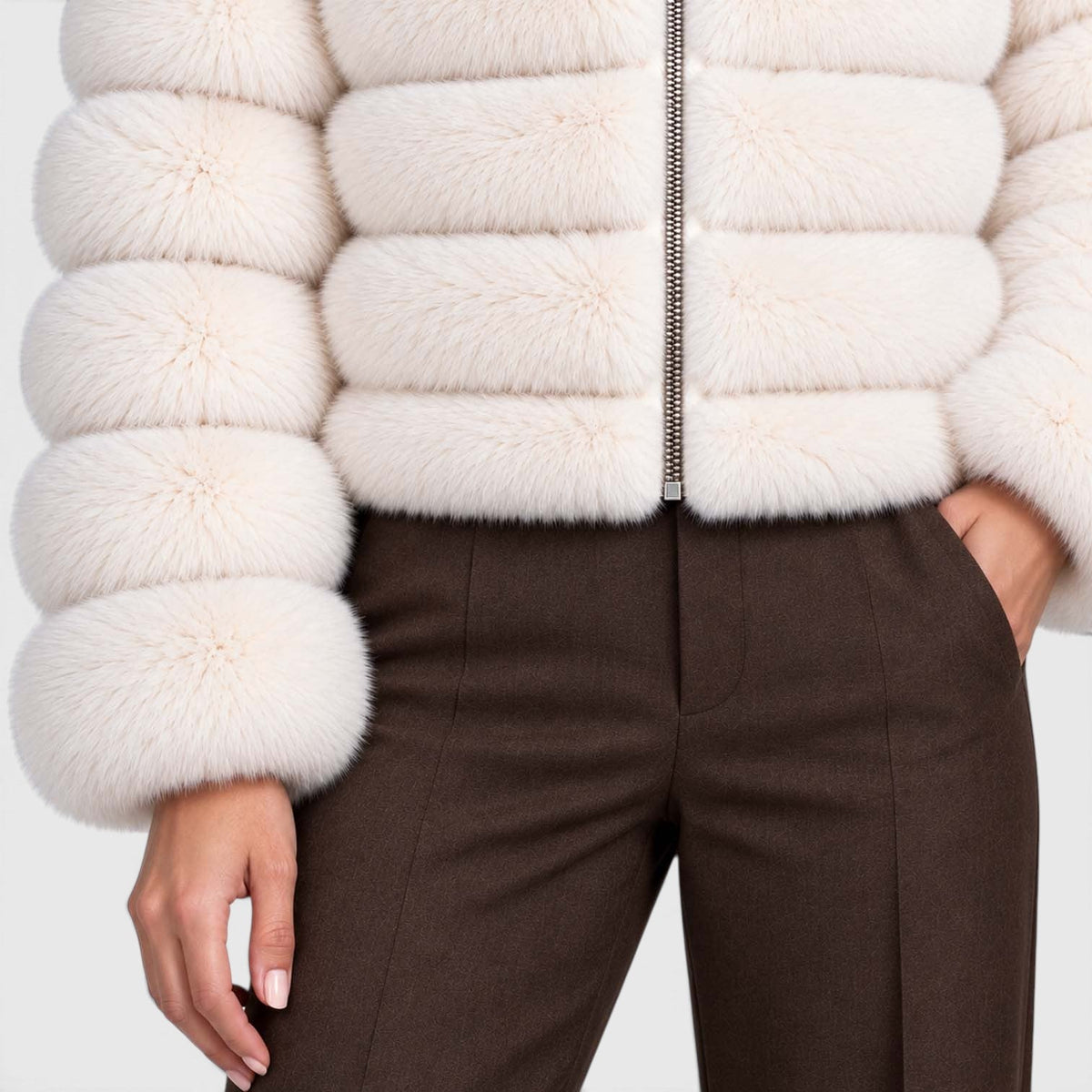 Sanne | Pluche Gevoerde Winterjas