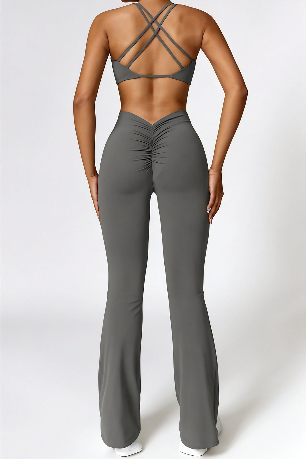 Eline | Flare legging en twist crop topset