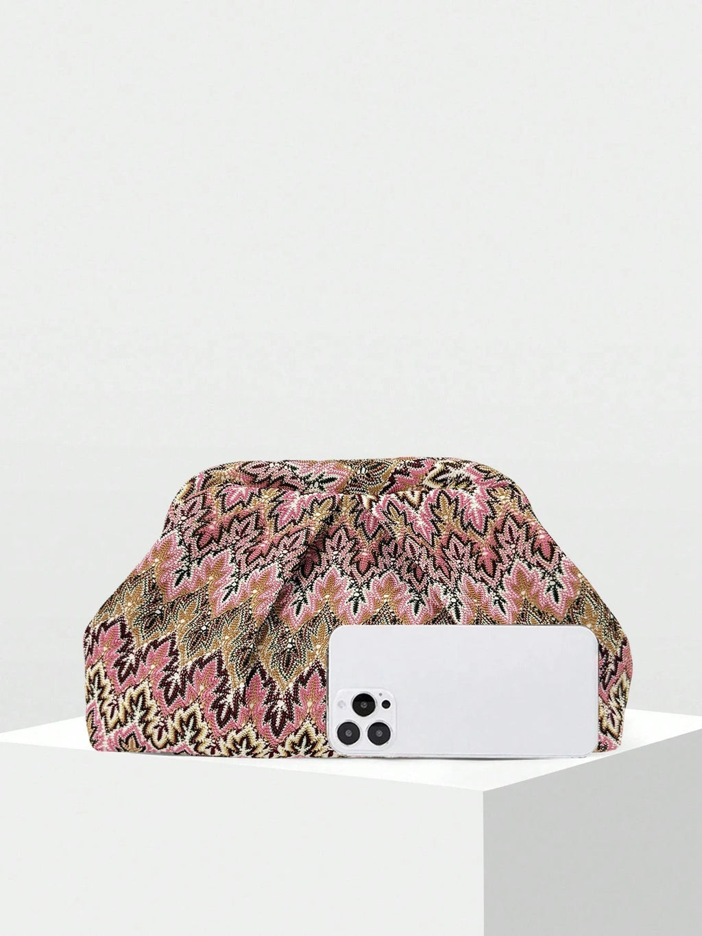 Bianca | Jacquard Geplooide Clutch