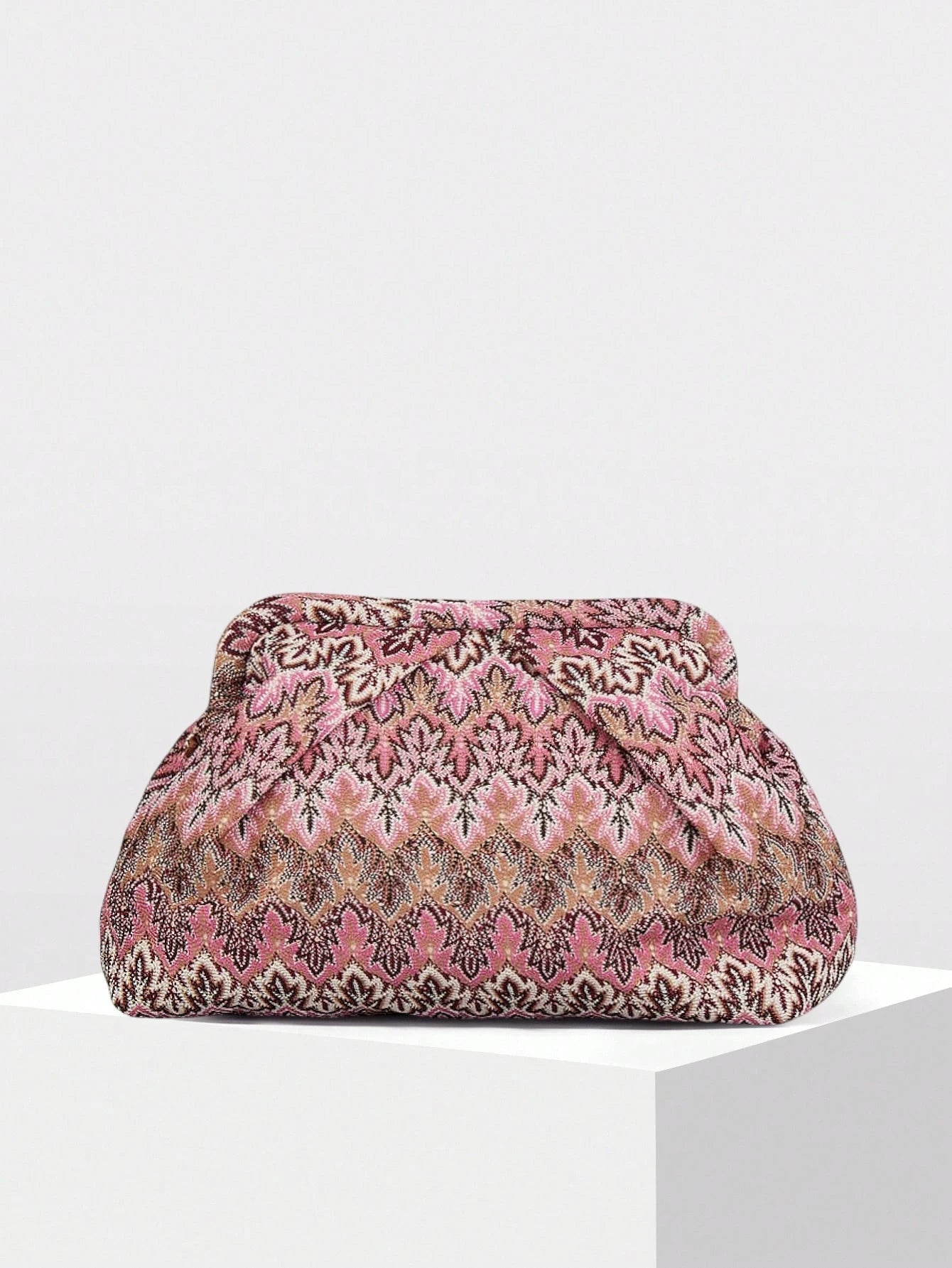 Bianca | Jacquard Geplooide Clutch