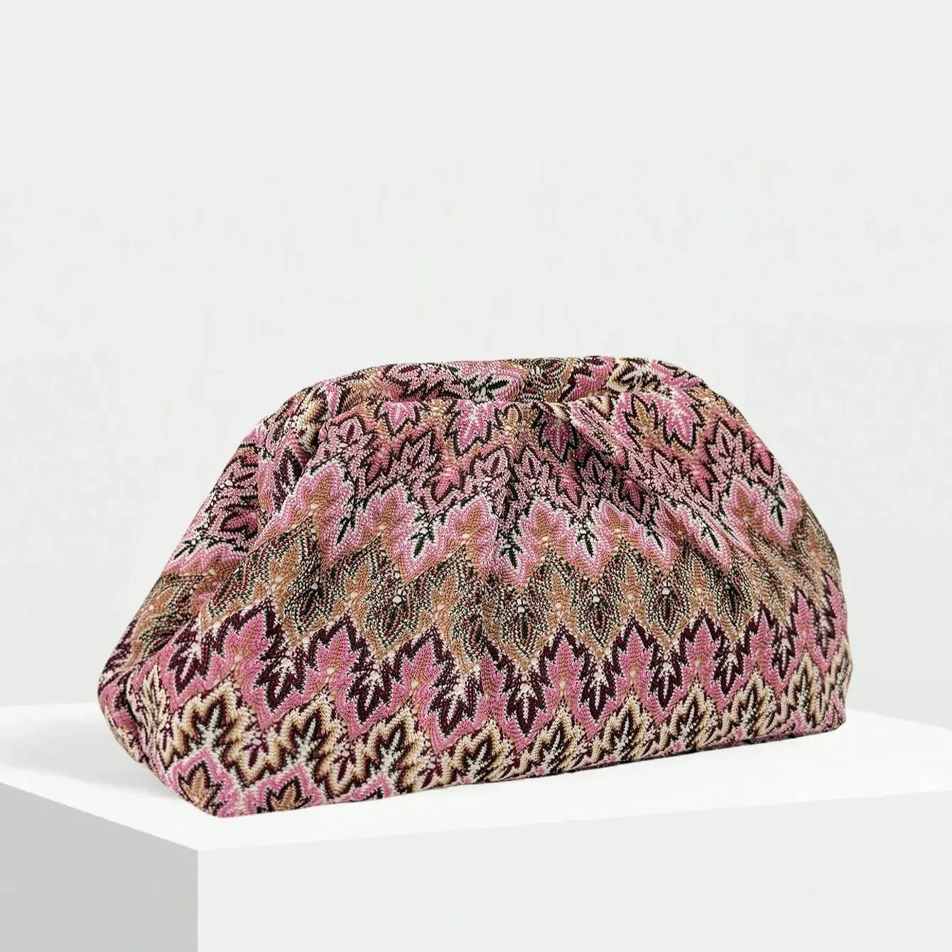 Bianca | Jacquard Geplooide Clutch