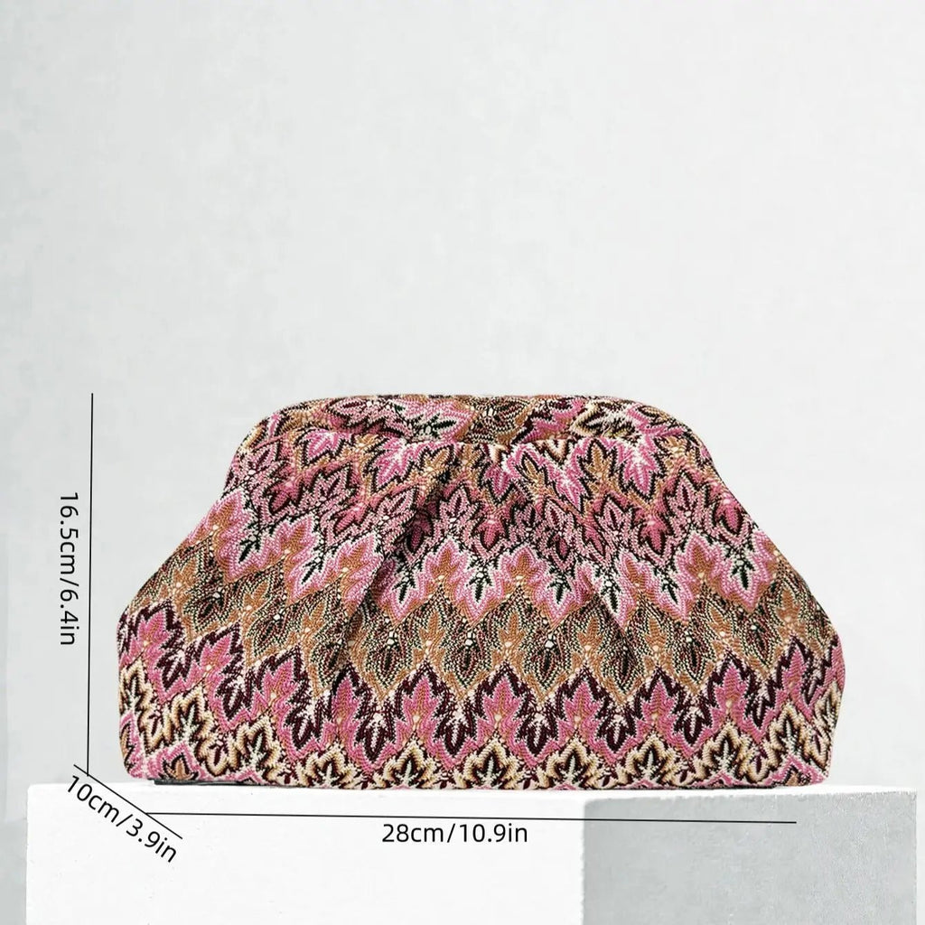 Bianca | Jacquard Geplooide Clutch